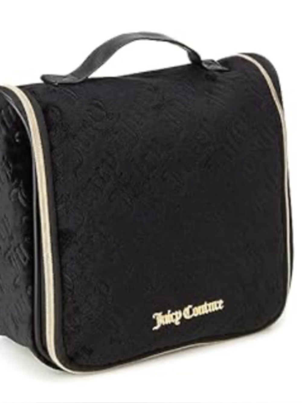 🆕- Juicy Couture Liquorice Travel Hanging Bag With Compartments & Gold Accents
